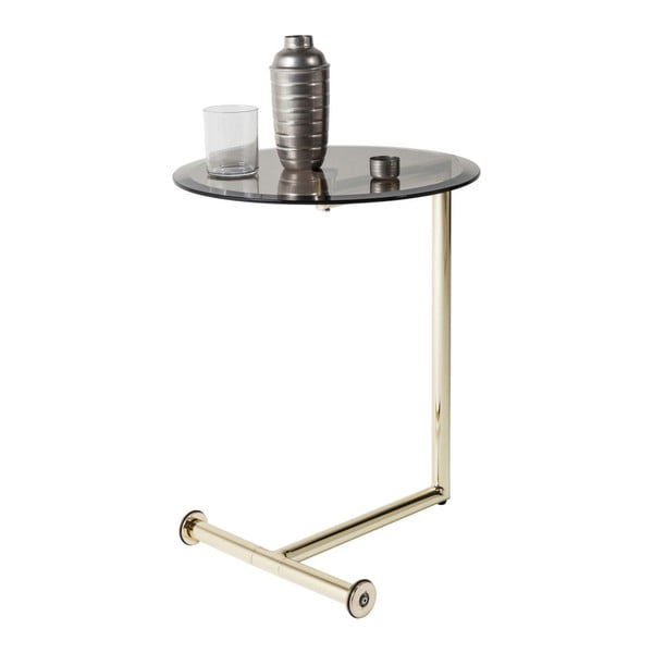 Odkladací stolík Kare Design Easy Living Brass, ⌀ 46 cm