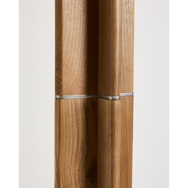Biela/hnedá stojacia lampa s textilným tienidlom (výška  150,5 cm) Niani – Kave Home-image-3