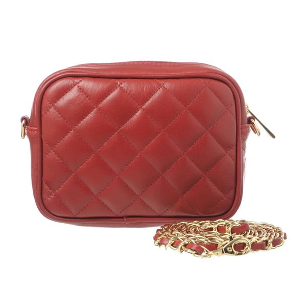 Kožená listová kabelka Coco Red