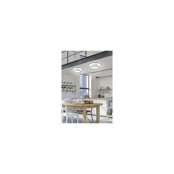 LED stropné svietidlo v striebornej farbe s kovovým tienidlom 40x40 cm Merle – Candellux Lighting-image-1