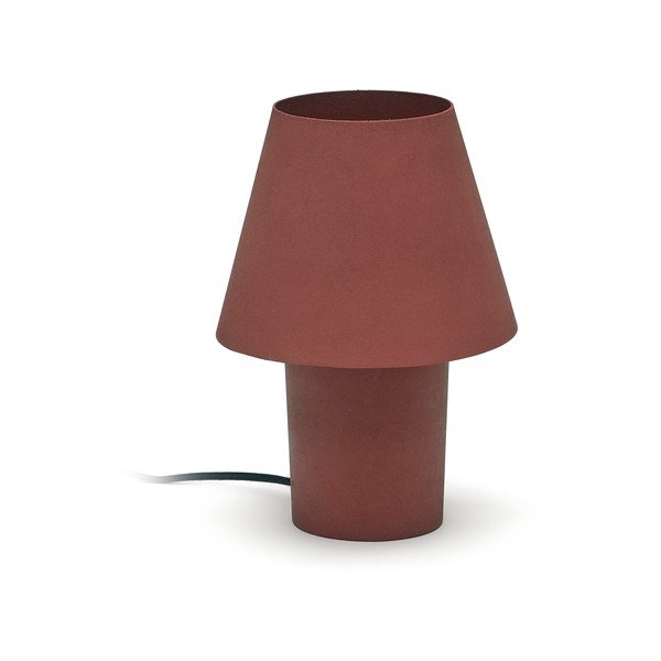 Stolová lampa v terakotovej farbe s kovovým tienidlom (výška 30 cm) Canapost – Kave Home