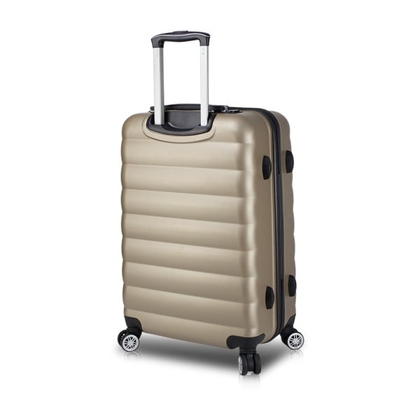 Cestovný kufor na kolieskach s USB portom v zlatej farbe My Valice COLORS RESSNO Medium Suitcase