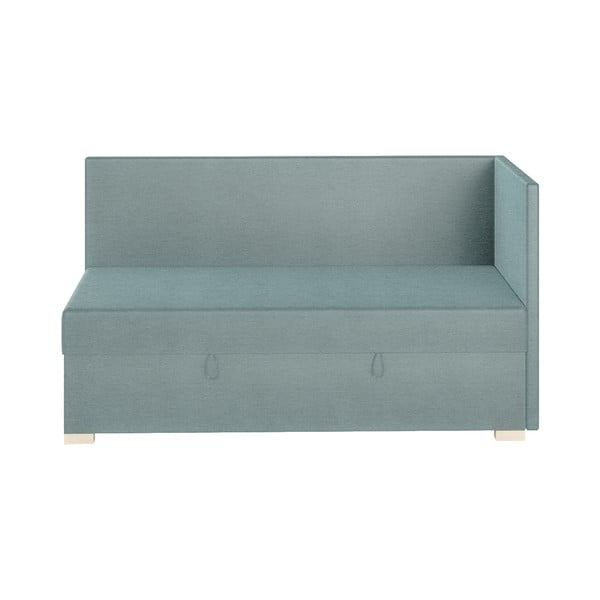 Modrá rohová detská posteľ s úložným priestorom s matracom 90x200 cm Flexi – Ghado