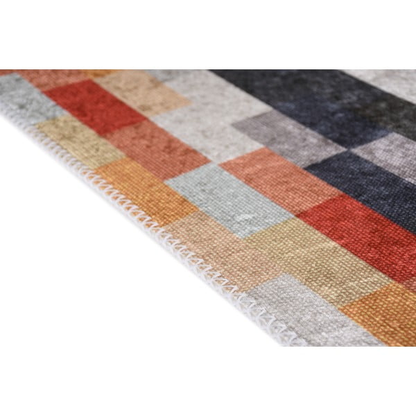 Oranžový/sivý prateľný behúň 80x200 cm Blocks of Fun – Vitaus-image-2