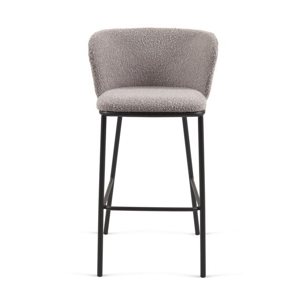 Svetlosivá barová stolička (výška sedadla 75 cm) Ciselia – Kave Home-image-2