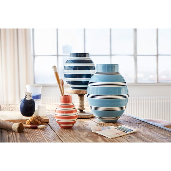 Modrá keramická váza Kähler Design Nuovo, výška 30 cm-image-2