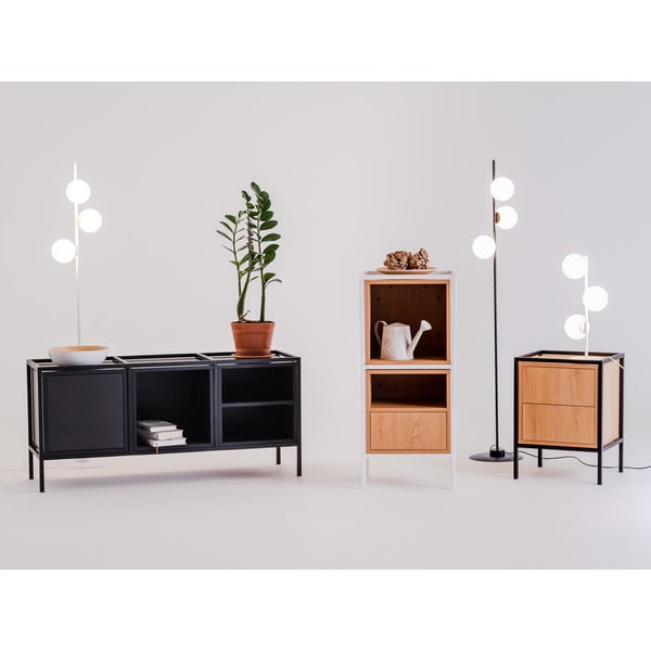 Čierna knižnica v dekore duba 45x102 cm Skap - CustomForm-image-1