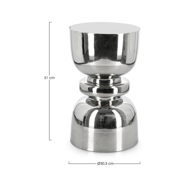 Oceľový okrúhly odkladací stolík ø 30,5 cm Animesh – Bizzotto-image-2