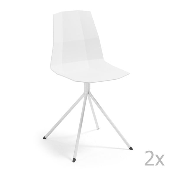 Sada 2 bielych stoličiek La Forma Pixel