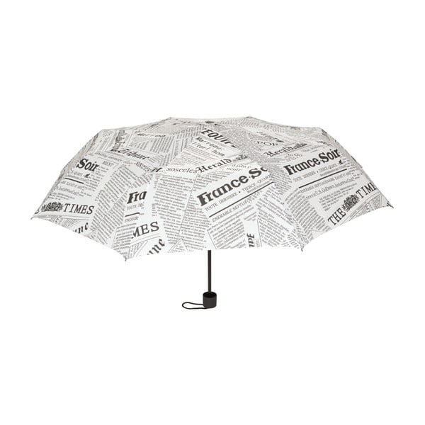 Biely skladací dáždnik s motívom novín Le Studio Newspaper