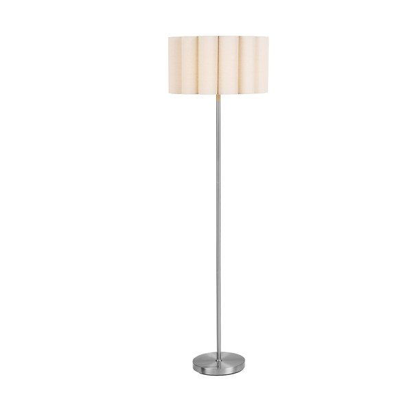 Béžová/v striebornej farbe ľanová stojacia lampa (výška  150 cm) Wattom – House Nordic-image-3
