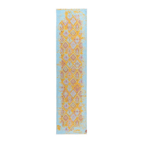 Žlto-modrý obojstranný behúň Homemania Halimod Darina, 77 × 300 cm