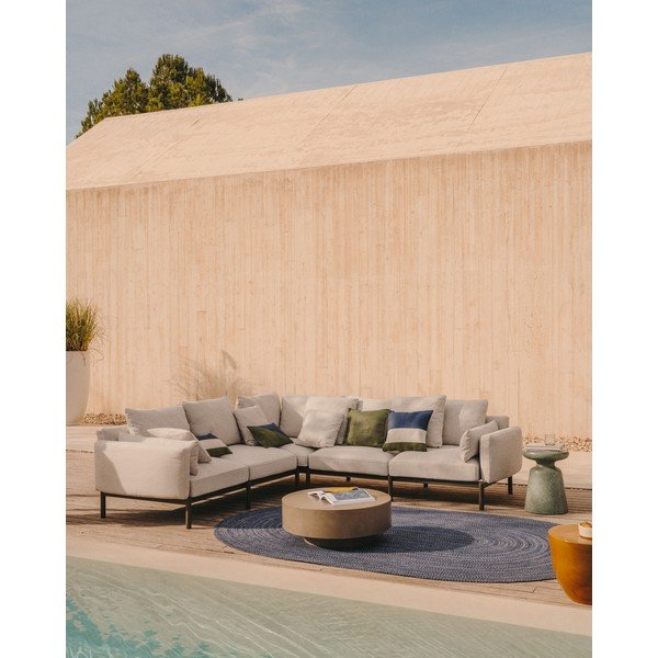 Tmavomodrý vonkajší koberec z recyklovaných vlákien 200x300 cm Sadent – Kave Home-image-2