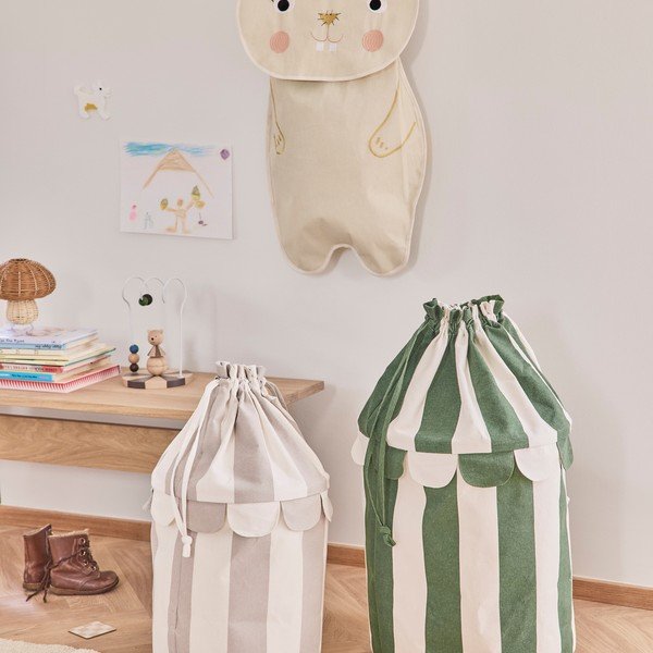 Krémovobiely látkový závesný organizér 40x1x82 cm Darling Rabbit – OYOY Mini-image-2