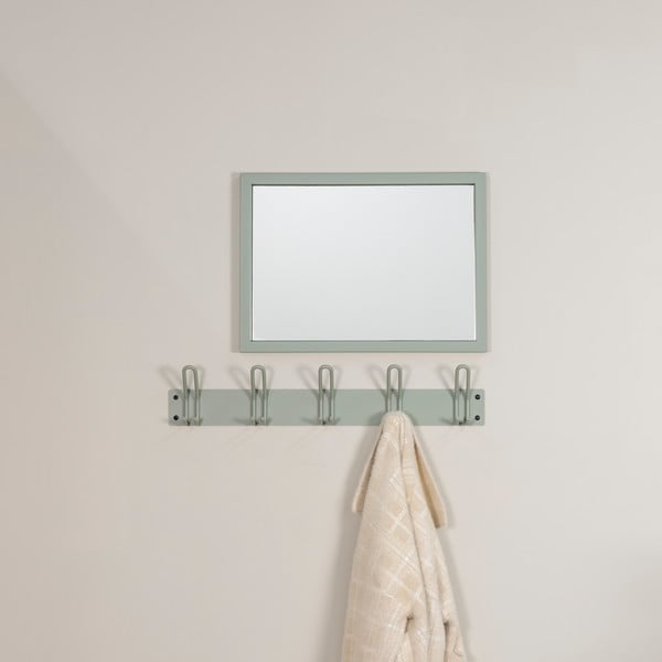 Sivozelený kovový nástenný vešiak 70 cm Miles – Spinder Design-image-2