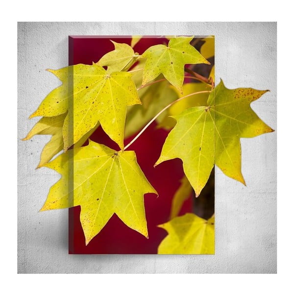 Nástenný 3D obraz Mosticx Yellow Autumn Leafes, 40 × 60 cm