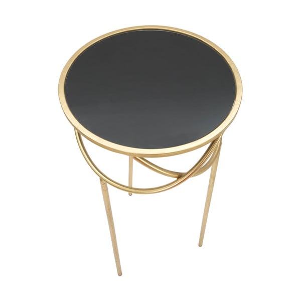 Okrúhly odkladací stolík so sklenenou doskou ø 40 cm Ring – Mauro Ferretti-image-3