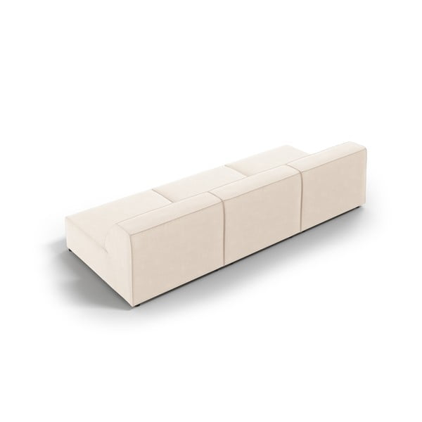 Krémová zamatová pohovka 240 cm Jodie – Micadoni Home-image-4