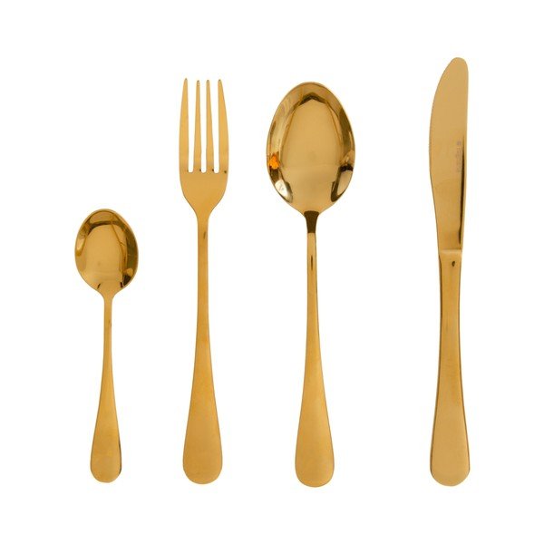 Antikoro príbor v zlatej farbe 24 ks – Ixia