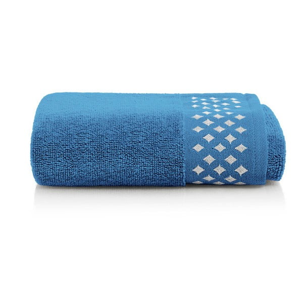 Modrý bavlnený uterák Maison Carezza Lazio, 50 × 90 cm