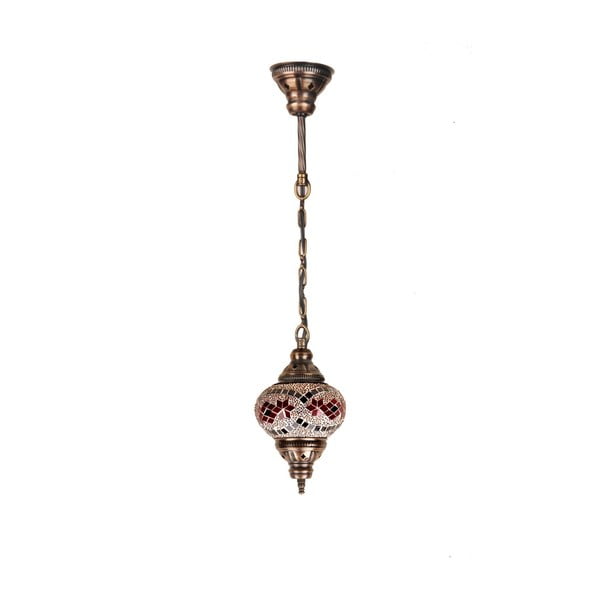 Sklenená ručne vyrobená závesná lampa Syrakusy, ⌀ 17 cm