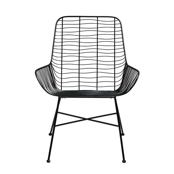 Čierna kovová jedálenská stolička Svale – Villa Collection