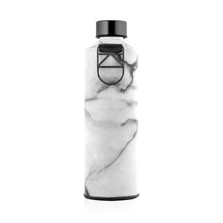 Čierno-biela fľaša z borosilikátového skla s obalom z umelej kože Equa Mismatch Stone, 750 ml