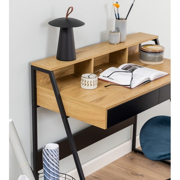 Písací stôl s doskou v dubovom dekore Actona Reece, 100 x 50 cm-image-1