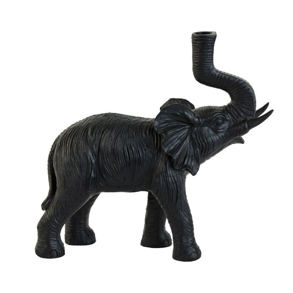 Matne čierna stolová lampa (výška 36 cm) Elephant – Light & Living