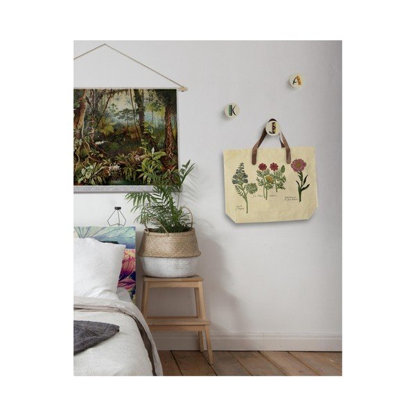 Plátená taška s uchom z imitácie kože Surdic Flowers-image-2