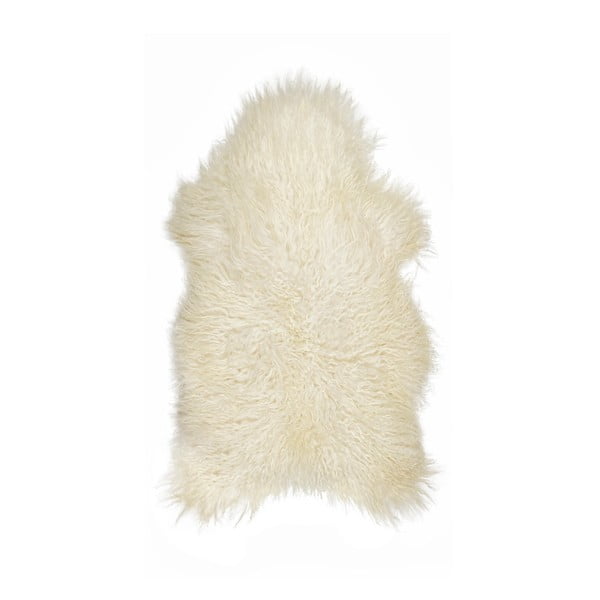 Biela ovčia kožušina s dlhým vlasom Arctic Fur Ptelja, 100 × 55 cm