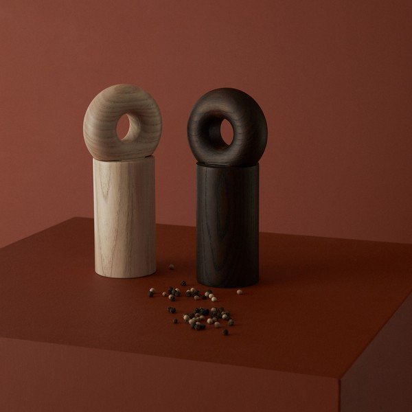 Drevený mlynček na korenie a soľ v prírodnej farbe Hoop – OYOY Living Design-image-1