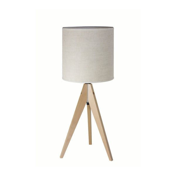 Krémová stolová lampa 4room Artist, breza, Ø 25 cm