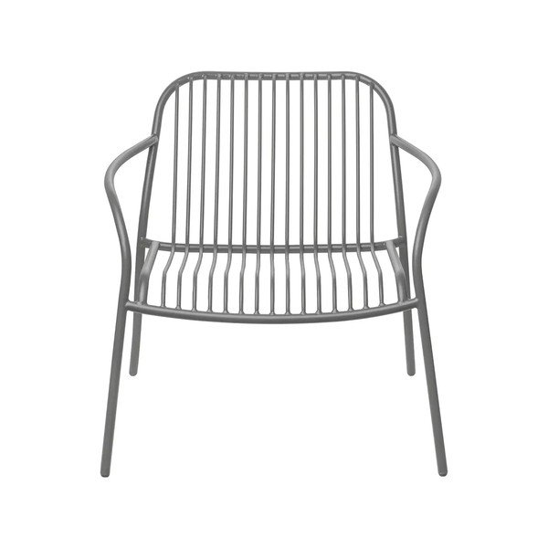 Sivé kovové záhradné kreslo Yua Wire – Blomus-image-2