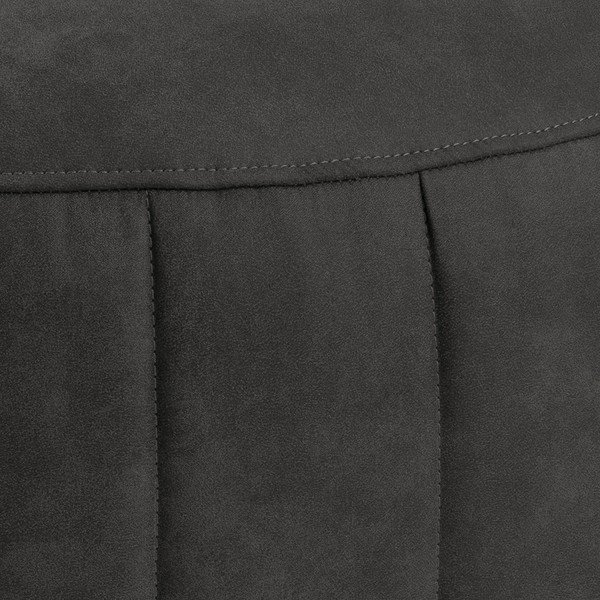 Antracitovosivý puf z imitácie kože Actona Doria, ⌀ 60 cm-image-3
