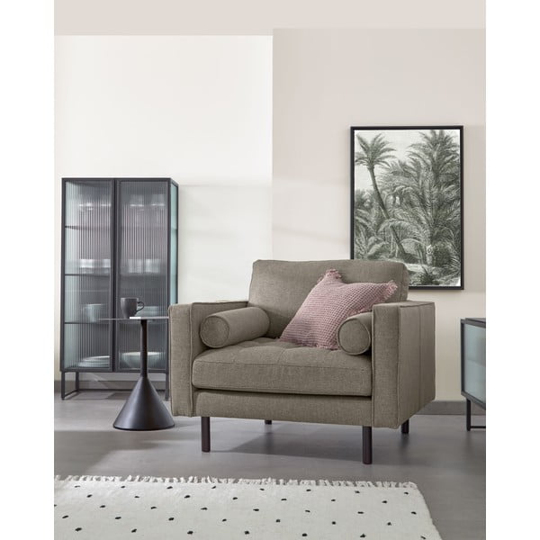 Čierna oceľová vitrína 70x143x41 cm Trixie – Kave Home-image-3