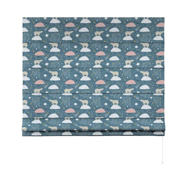 Modrá detská roleta 170x160 cm Magic - Yellow Tipi-image-3