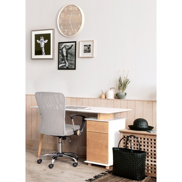 Svetlosivá čalúnená kancelárska stolička Brisbane – Yes Everyday-image-1