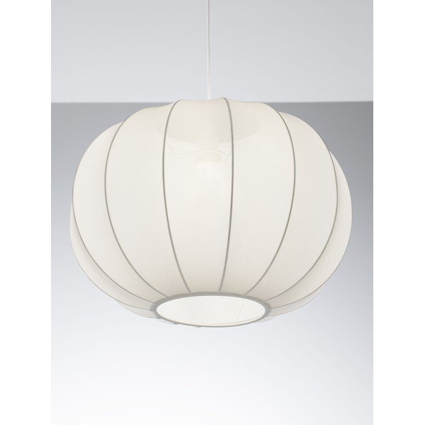 Matne biele látkové závesné svietidlo ø 50 cm Delina – Nova Luce-image-2