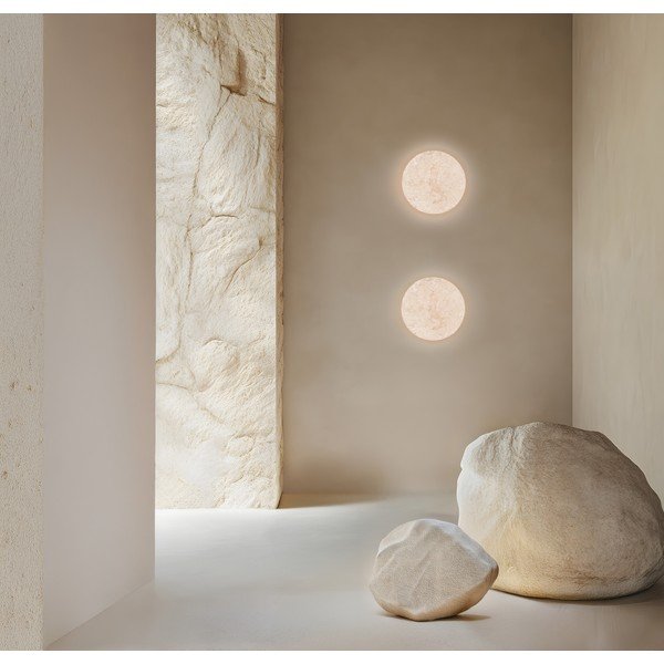 Matne biele kamenné LED nástenné svietidlo so stmievačom Bobbin – Trio Select-image-2