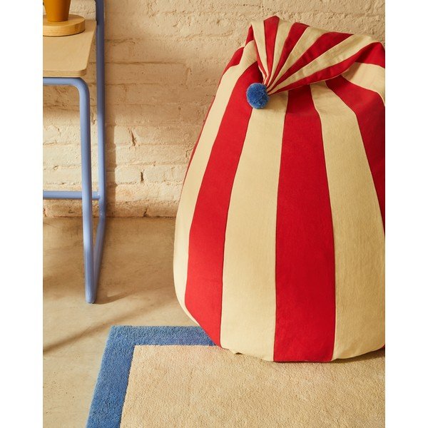 Červený/béžový detský sedací vak Olvi – Kave Home-image-4