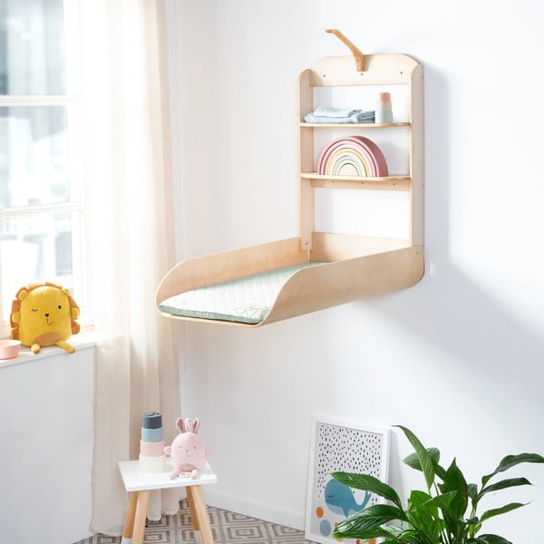 Závesný prebaľovací pult v prírodnej farbe Roba style - Roba-image-4