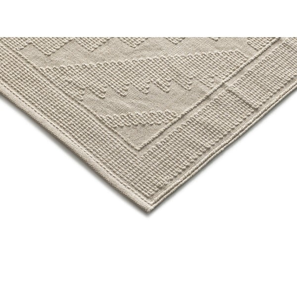 Krémový prateľný ručne tkaný koberec z recyklovanej bavlny 60x90 cm Pamuk – Universal-image-2