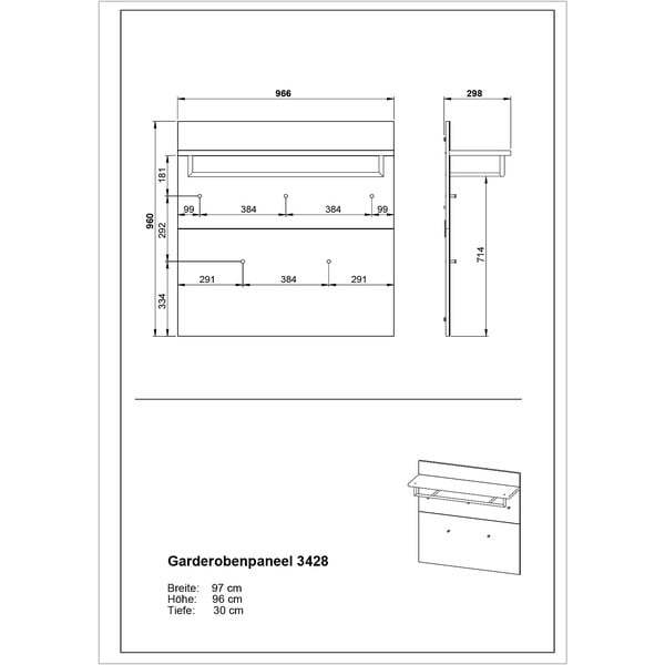 Sivý vešiakový panel Genova – Germania-image-3