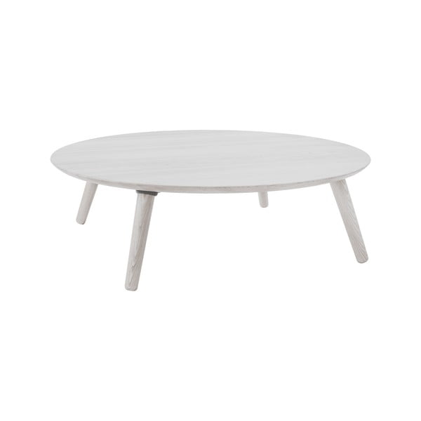 Biely konferenčný stolík z jaseňového dreva Ragaba Contrast Slice, ⌀ 100 cm