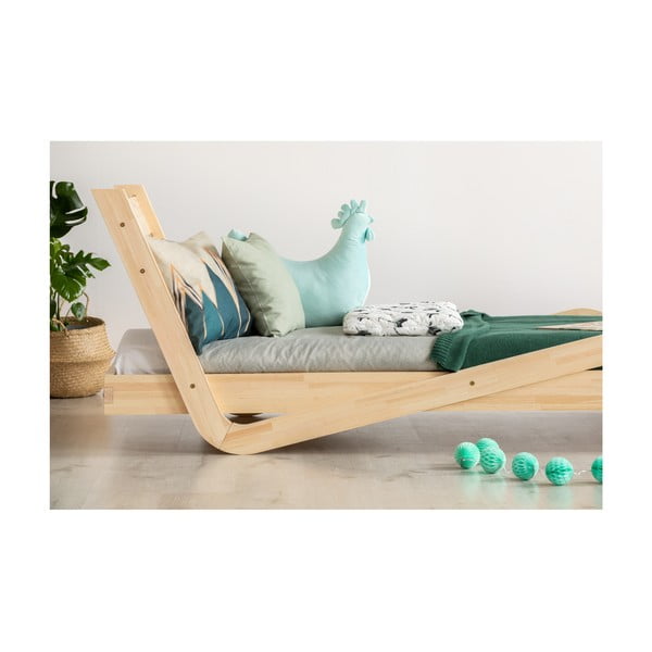 Detská posteľ z borovicového dreva Adeko Zigzag, 80 × 200 cm-image-4