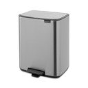 Pedálový oceľový odpadkový kôš v matne striebornej farbe 12 l Bo – Brabantia