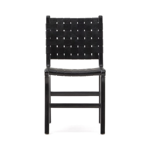 Čierna jedálenská stolička z mahagónového dreva Calixta – Kave Home-image-3