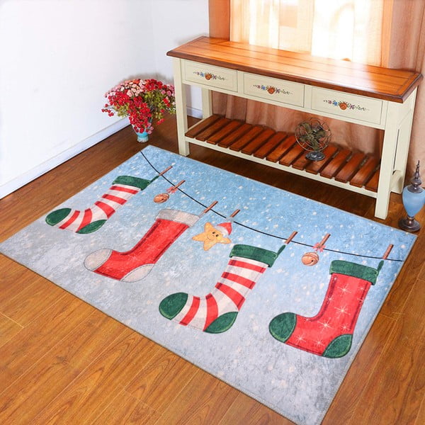 Koberec Vitaus Christmas Socks, 80 × 120 cm