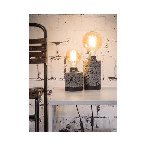 Sivá stolová lampa z lávového kameňa Good&Mojo Galapagos, výška 20 cm-image-3